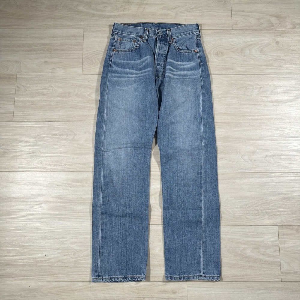 Vintage Levi's 501 USA Jeans Size 29x30 (fits 27x29) Light Wash Blue Faded 90s